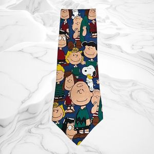 VTG Charlie Brown and Gang "need all the friends I can get" Necktie Tie  Snoopy